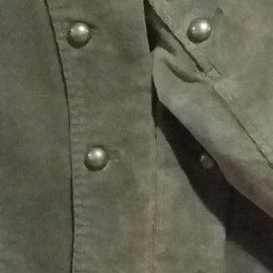 Soft green corduroy military style jacket